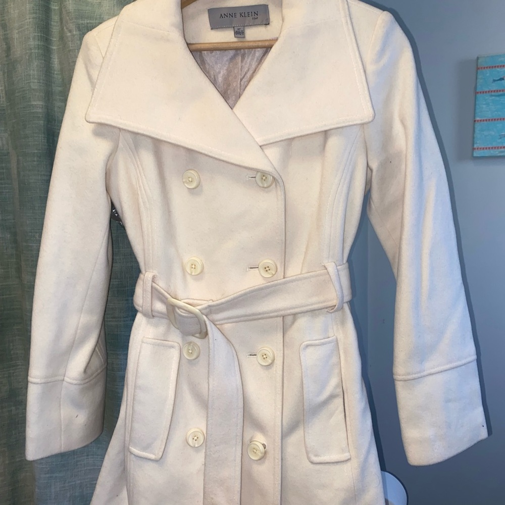 Ann Klein cream wool jacket - fall winter comfortable adorable